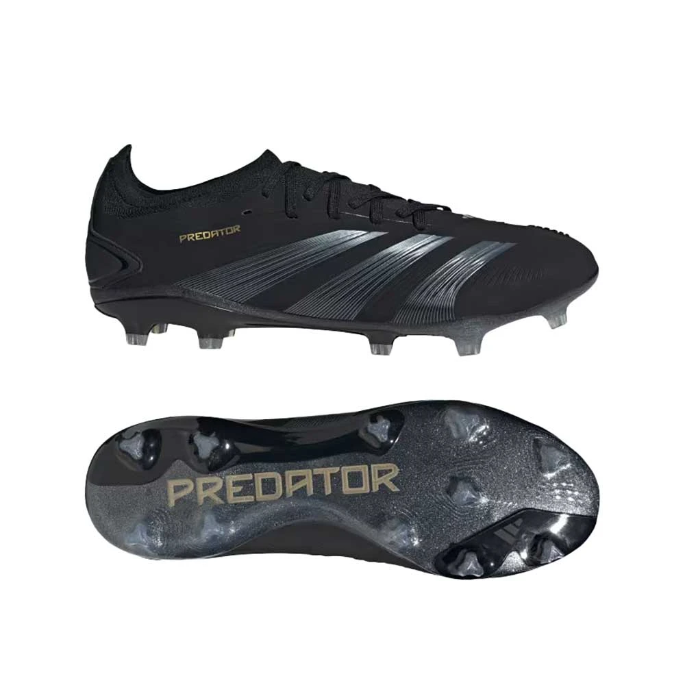 ADIDAS Predator Pro FG Soccer Cleats - Core Black/Carbon/Gold Metallic - Regular (D) - Image 7