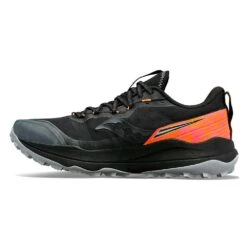 Saucony Men's Xodus Ultra 2 Trail Running Shoe - Black/ViZiOrange - Regular (D) -Gazelle Sports S10843 05 2