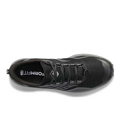 Saucony Men's Peregrine 12 Trail Running Shoe - Black/Charcoal - Regular (D) 5 Saucony Men's Peregrine 12 Trail Running Shoe - Black/Charcoal - Regular (D) - Image 3