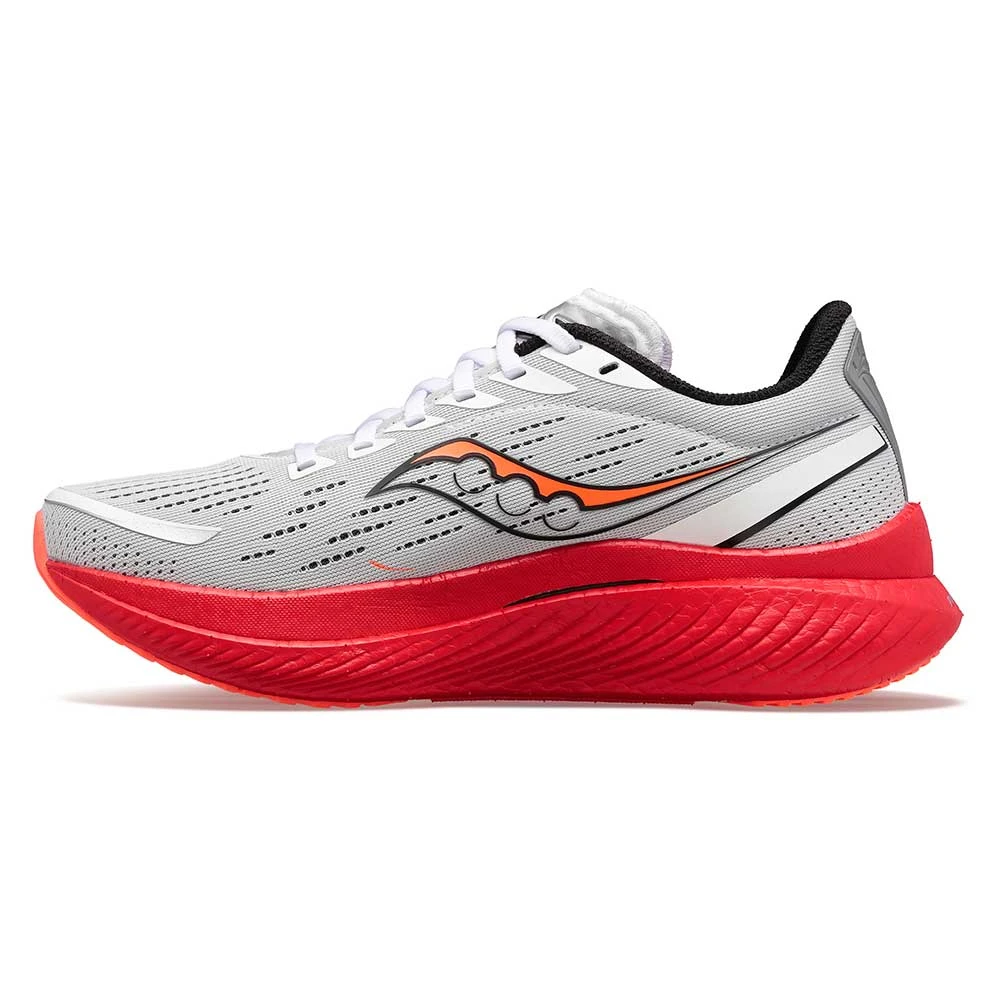 Saucony Men's Endorphin Speed 3 Running Shoe- White/Black/Vizi- Regular (D) 4 Saucony Men's Endorphin Speed 3 Running Shoe- White/Black/Vizi- Regular (D) - Image 2