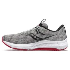 Saucony Men's Omni 21 Running Shoe - Alloy/Garnet- Wide (2E) 9 Saucony Men's Omni 21 Running Shoe - Alloy/Garnet- Wide (2E) -Gazelle Sports S20763 20 2