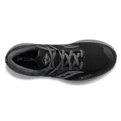 Saucony Men's Ride 15 Tr Gtx Trail Shoe - Black/Charcoal -Gazelle Sports S20799 10 3