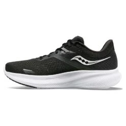 Saucony Men's Ride 16 Running Shoe -Black/White - Wide (2E) -Gazelle Sports S20831 05 2