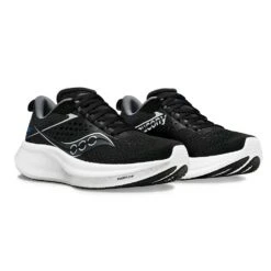 Saucony Men's Ride 17 Running Shoe - Black/White - Regular (D) -Gazelle Sports S20924 100 2