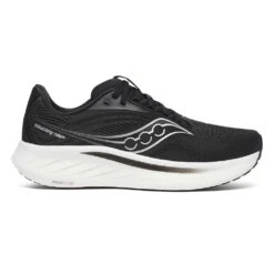 Saucony Men's Ride 18 Running Shoe - Black/White - Regular (D)