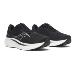 Saucony Men's Ride 18 Running Shoe - Black/White - Regular (D) -Gazelle Sports S21000 100 2