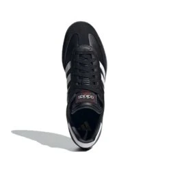 ADIDAS Men's Samba Indoor Soccer Shoe - Core Black/Cloud White/Vivid Red - Regular (D) -Gazelle Sports Samba Indoor Soccer Cleats Black IH6000 02 standard