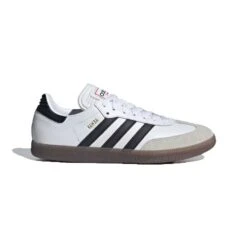 ADIDAS Men's Samba Indoor Soccer Shoe - Cloud White/Core Black/Vivid Red - Regular (D)