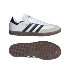 ADIDAS Men's Samba Indoor Soccer Shoe - Cloud White/Core Black/Vivid Red - Regular (D) -Gazelle Sports Samba Indoor Soccer Cleats White IH6001 22 model