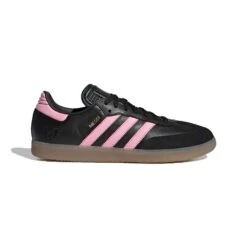 ADIDAS Men's Samba Messi Indoor Soccer Shoe - Core Black/Light Pink/Gold Met - Regular (D)