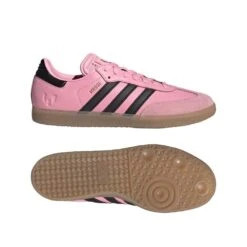 ADIDAS Men's Samba Messi Indoor Soccer Shoe - Light Pink/Core Black/Gum - Regular (D) -Gazelle Sports Samba Messi Cleats Pink JP7844 22 model