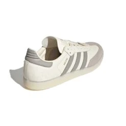 ADIDAS Men's Samba Messi Indoor Soccer Shoe - Cream White/Light Brown/Gold Met - Regular (D) -Gazelle Sports Samba Messi Indoor Soccer Shoes White JQ0266 05 standard