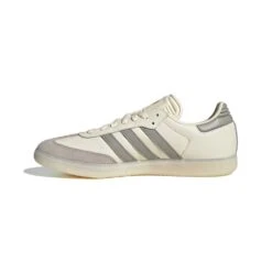 ADIDAS Men's Samba Messi Indoor Soccer Shoe - Cream White/Light Brown/Gold Met - Regular (D) -Gazelle Sports Samba Messi Indoor Soccer Shoes White JQ0266 06 standard