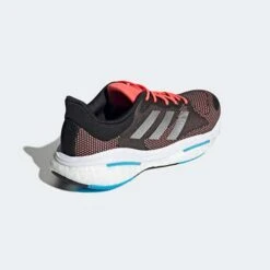 Men's Adidas Solar Glide 5 Running Shoe - Carbon/Silver Met/Turbo - Regular (D) -Gazelle Sports Solarglide 5 Shoes Grey H01162 05 standard